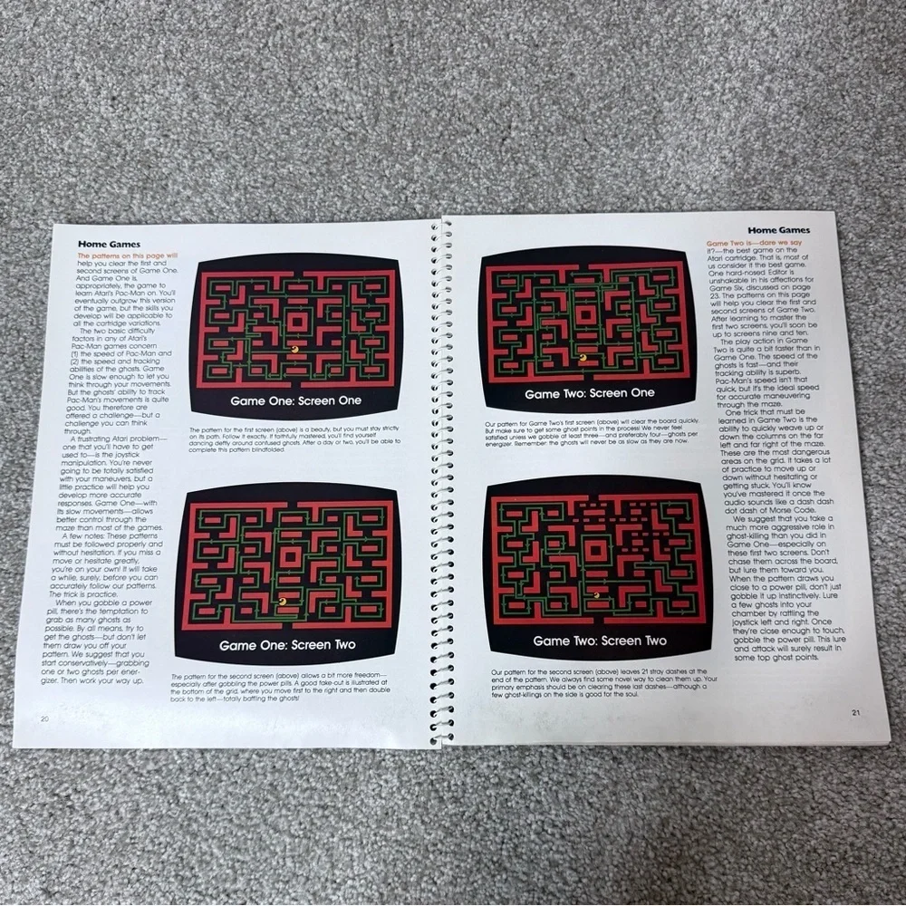 Vintage Rare PAC-Mania top strategies for home and arcade spiral book 1982’